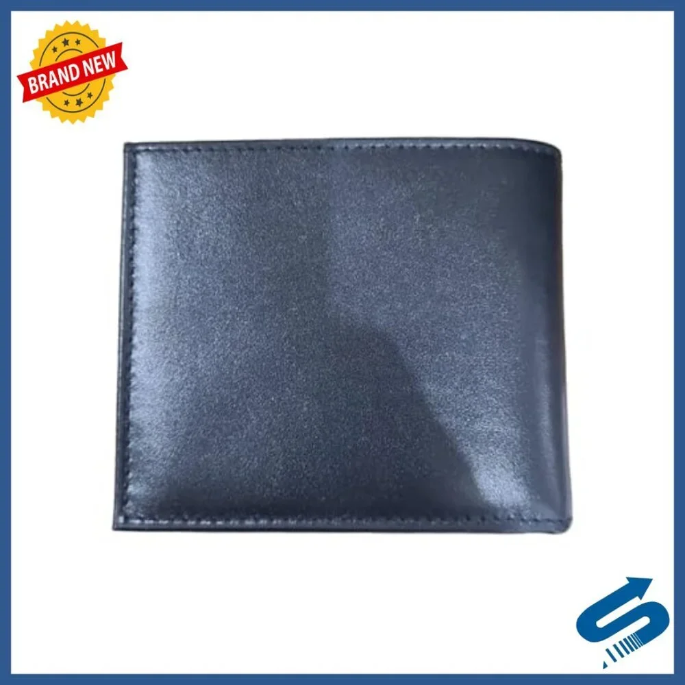 Genuine Leather Bifold Wallet Slim Profile Multiple Card Slots